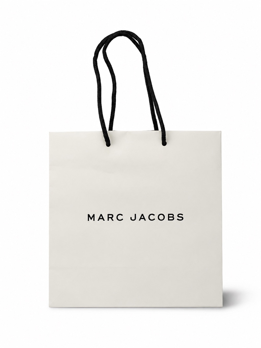 Marc Jacobs Cream Paper Tote with Black Rope Handles